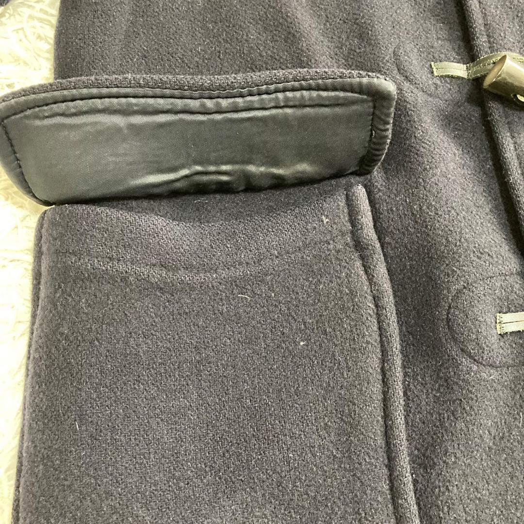 15888✨バーバリー ノバチェック ダッフルコート ウール ネイビー 英国製