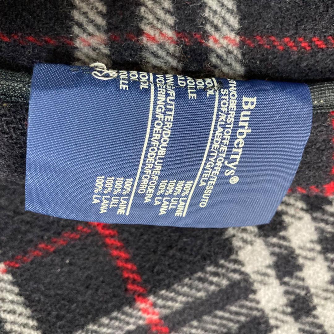 15888✨バーバリー ノバチェック ダッフルコート ウール ネイビー 英国製
