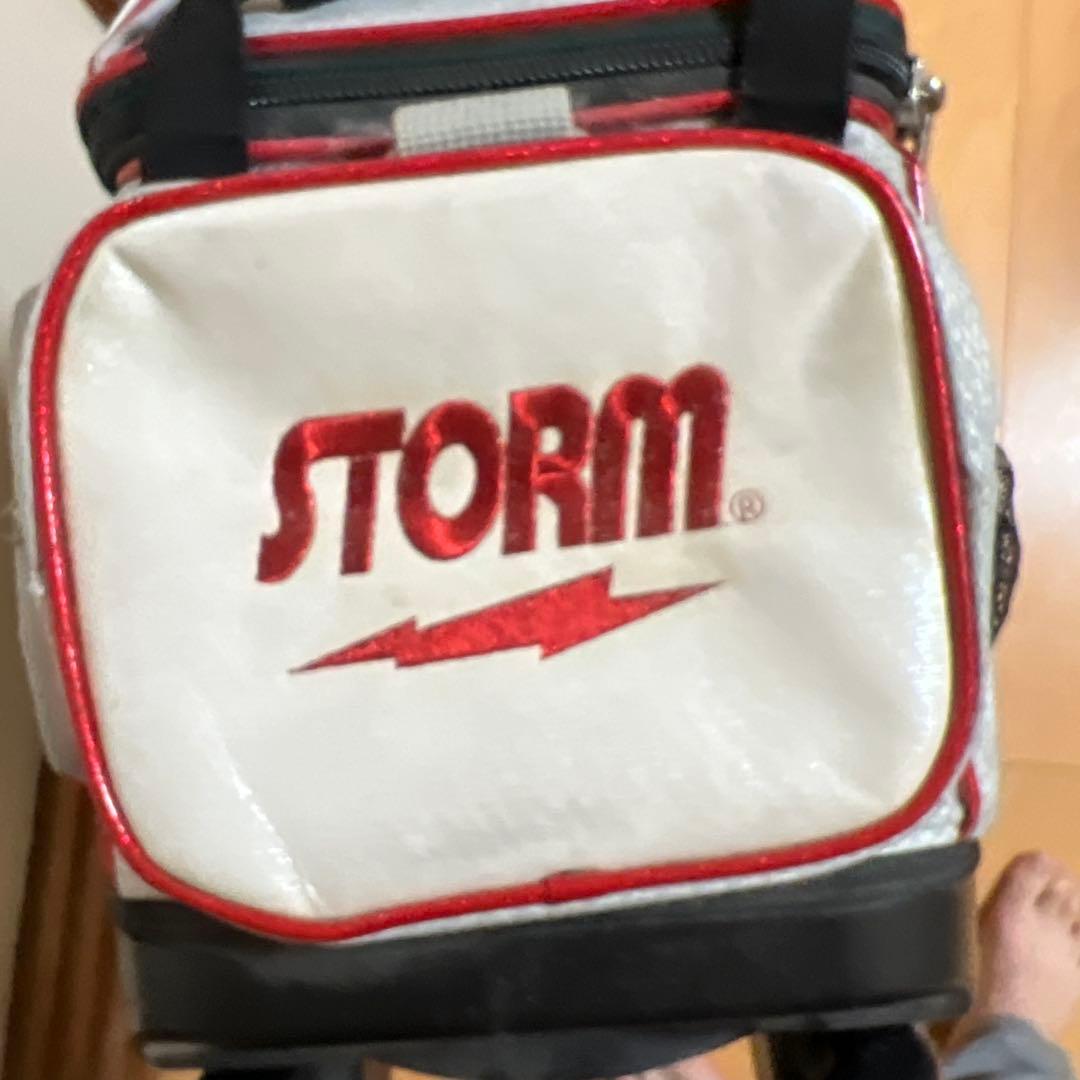 STORM ボウリング用バッグ ホワイト/レッド　3個入り