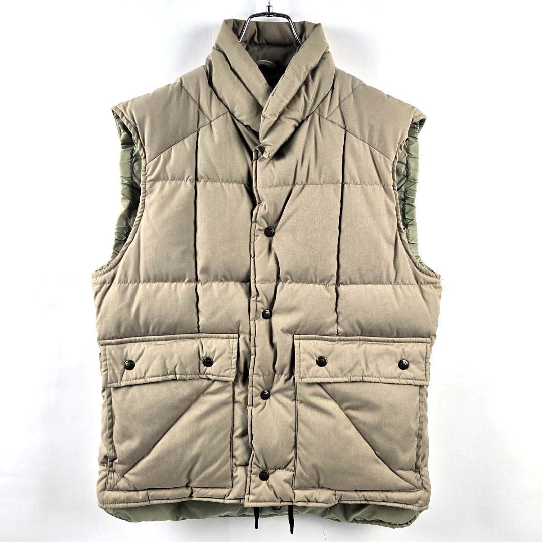 エディバウアーダウンベスト黒タグキルティングYKKジッパー 80'sヴィンテージ