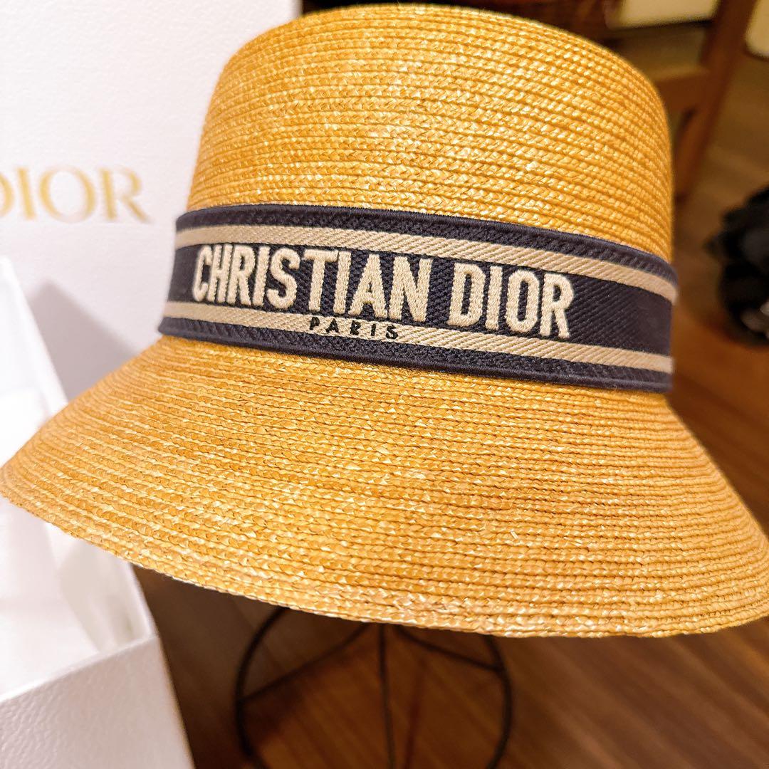 h*@様 Dior ディオール DIORESORT ディオリゾート　麦わら　ハッ