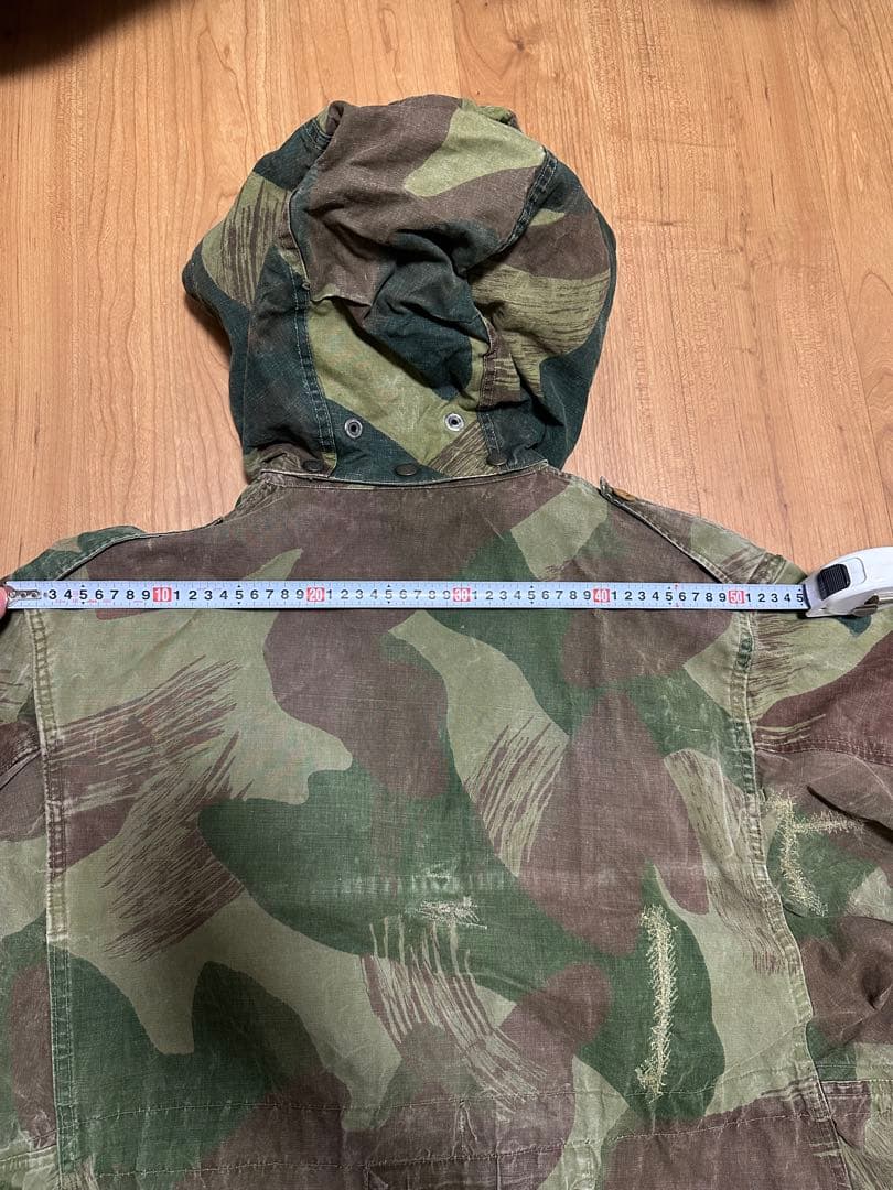 う*ぃ様 【希少！フード付き】50s ベルギー軍ブラッシュストロークカモ 実物