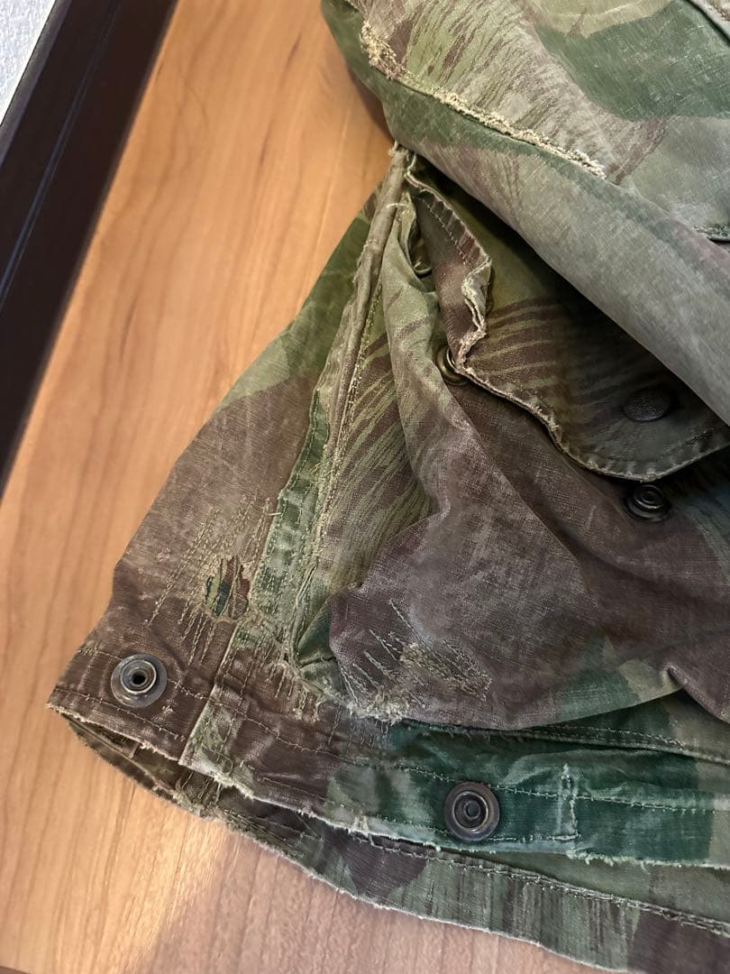 う*ぃ様 【希少！フード付き】50s ベルギー軍ブラッシュストロークカモ 実物