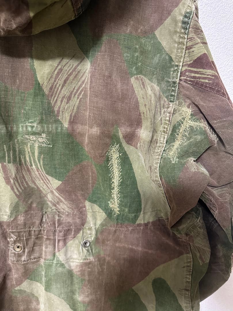 う*ぃ様 【希少！フード付き】50s ベルギー軍ブラッシュストロークカモ 実物