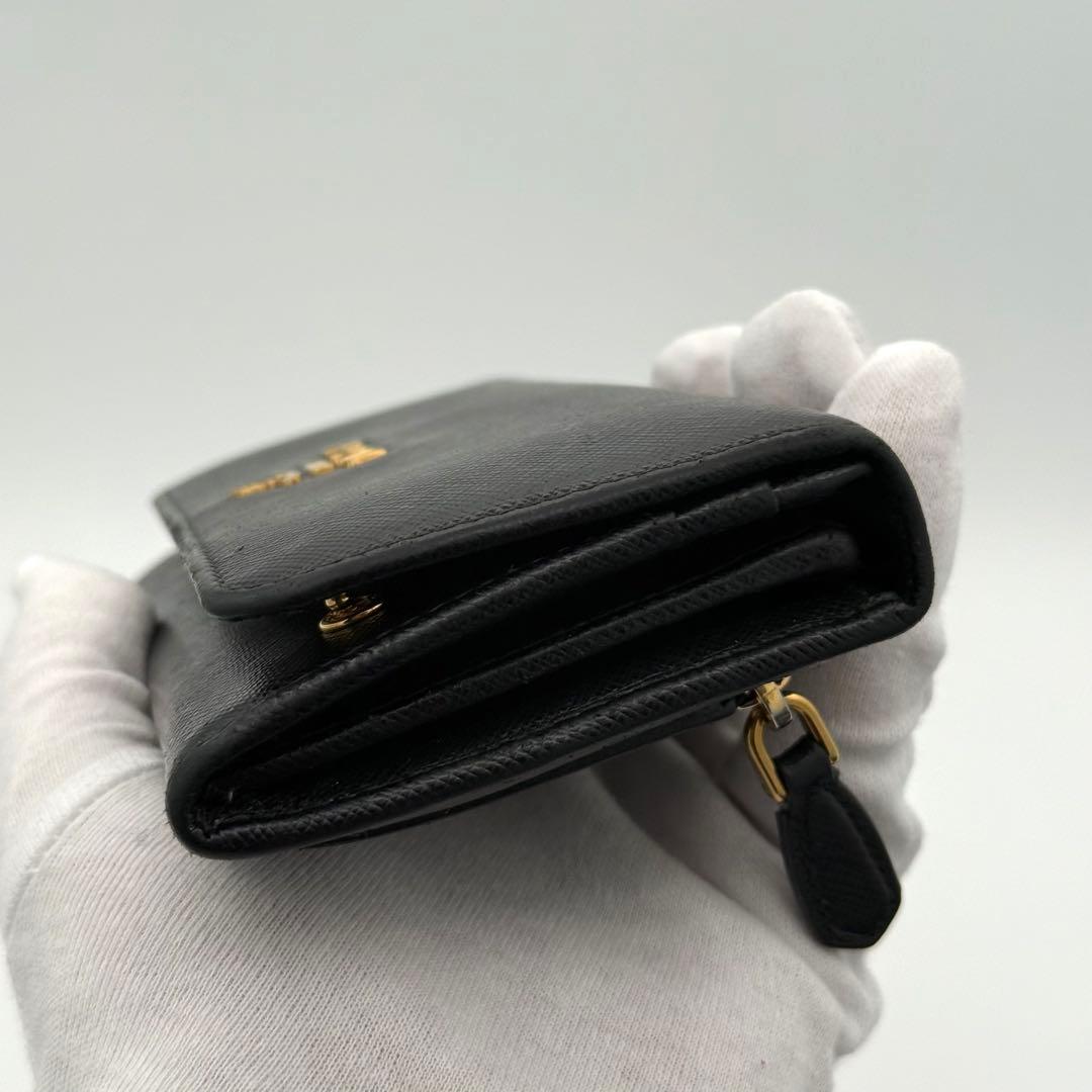 美品　Prada プラダ 長財布 サフィアーノレザー ブラック 1MH132