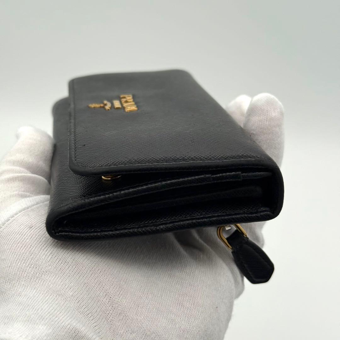美品　Prada プラダ 長財布 サフィアーノレザー ブラック 1MH132