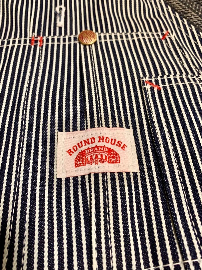 ROUND HOUSE ラウンドハウス オーバーオール ヒッコリー USA製