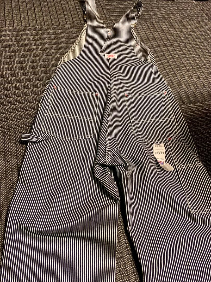 ROUND HOUSE ラウンドハウス オーバーオール ヒッコリー USA製