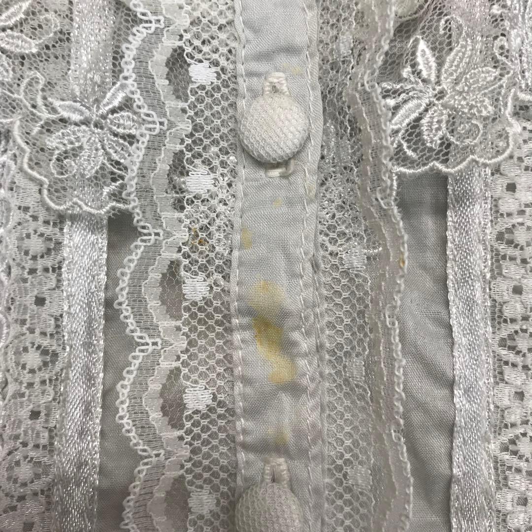 レトロ ロマンティック メルヘン 古着 DOROTHY フリルレース装飾ブラウス