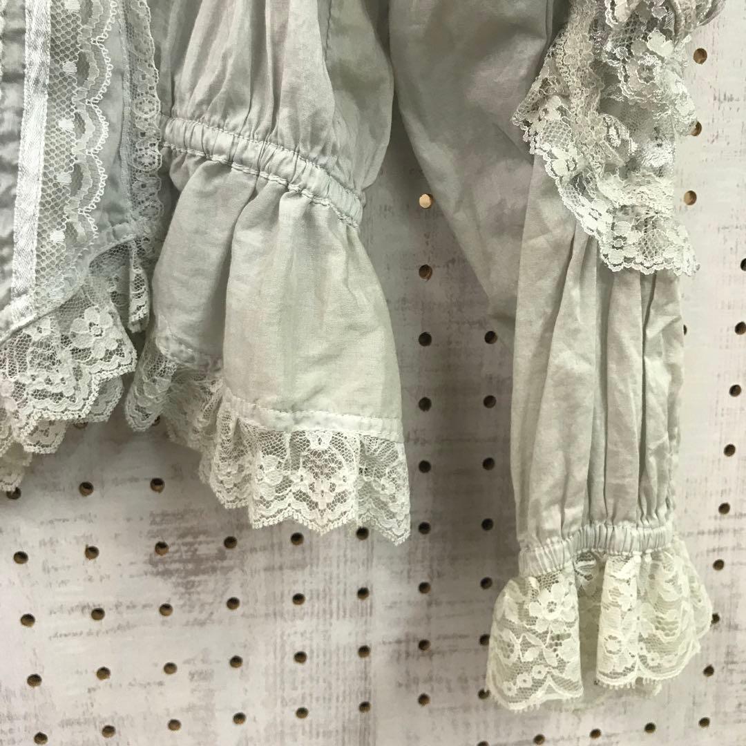 レトロ ロマンティック メルヘン 古着 DOROTHY フリルレース装飾ブラウス