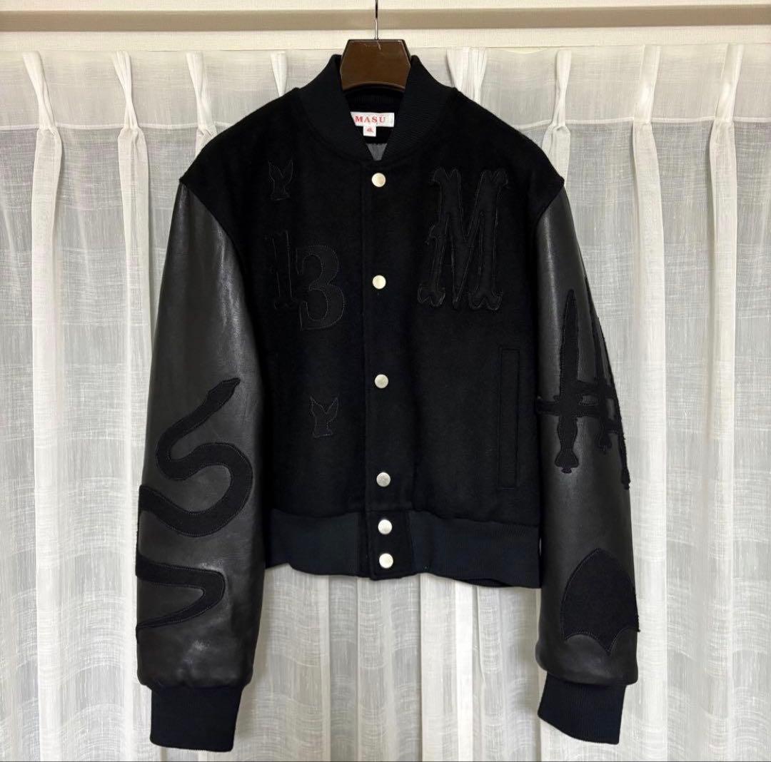 【定価11万】MASU varsity jacket Black 48
