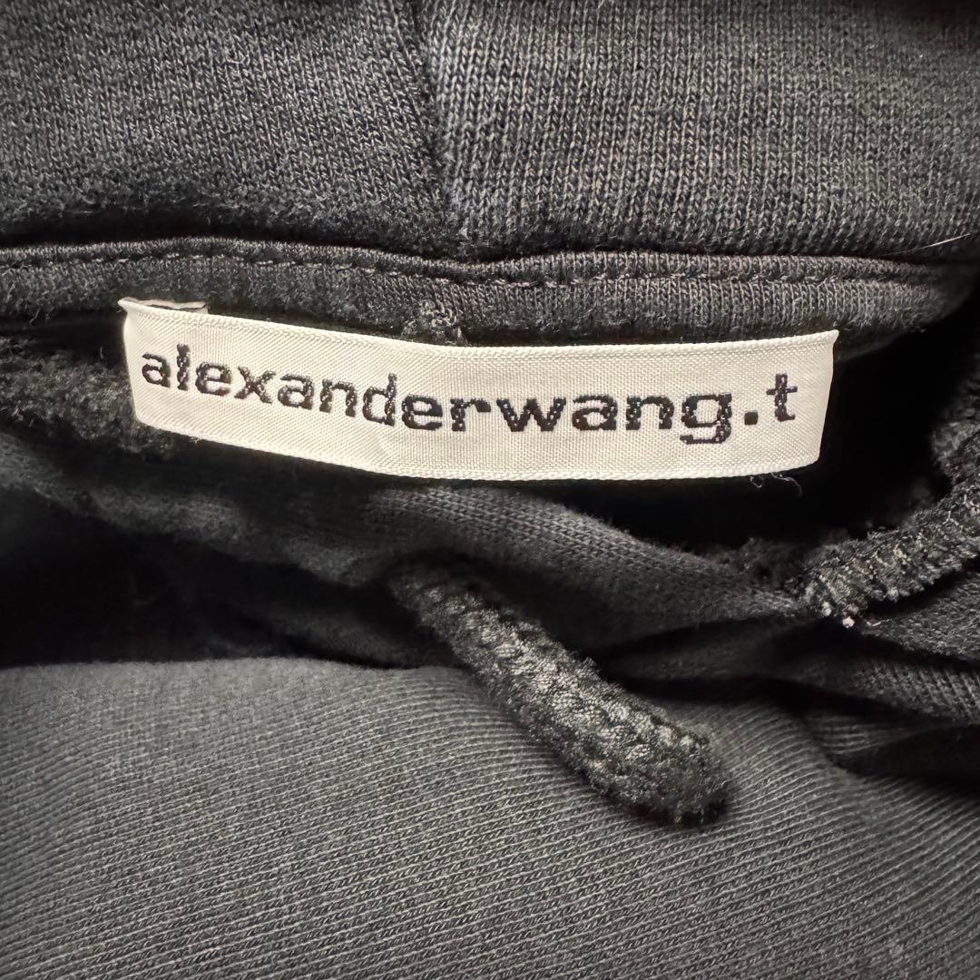 激レア　アレキサンダーワン　パーカー　クロップド　ブラック　M