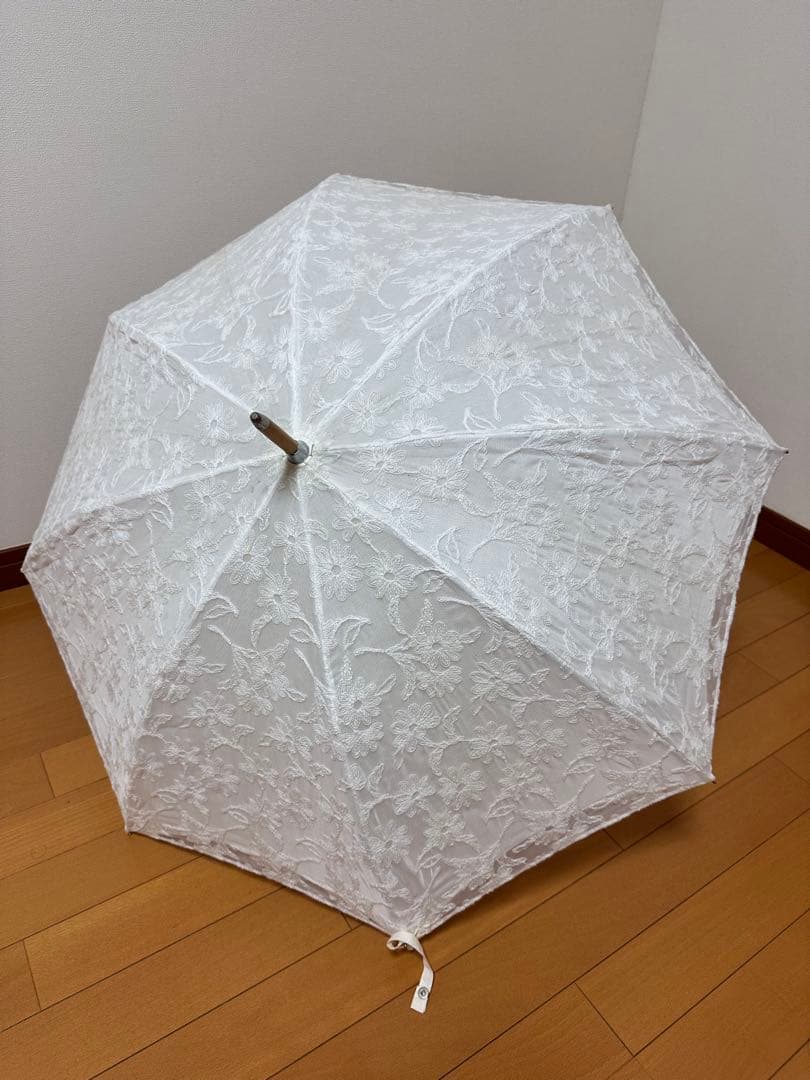 FEILER ホワイトマーガレット柄　長日傘