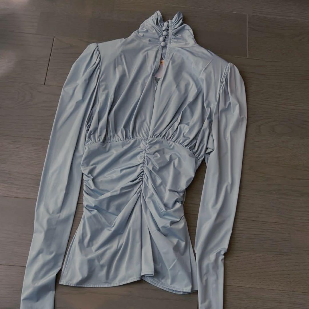 k様限定feticoフェティコライトブルー ラッフルデザイン長袖3