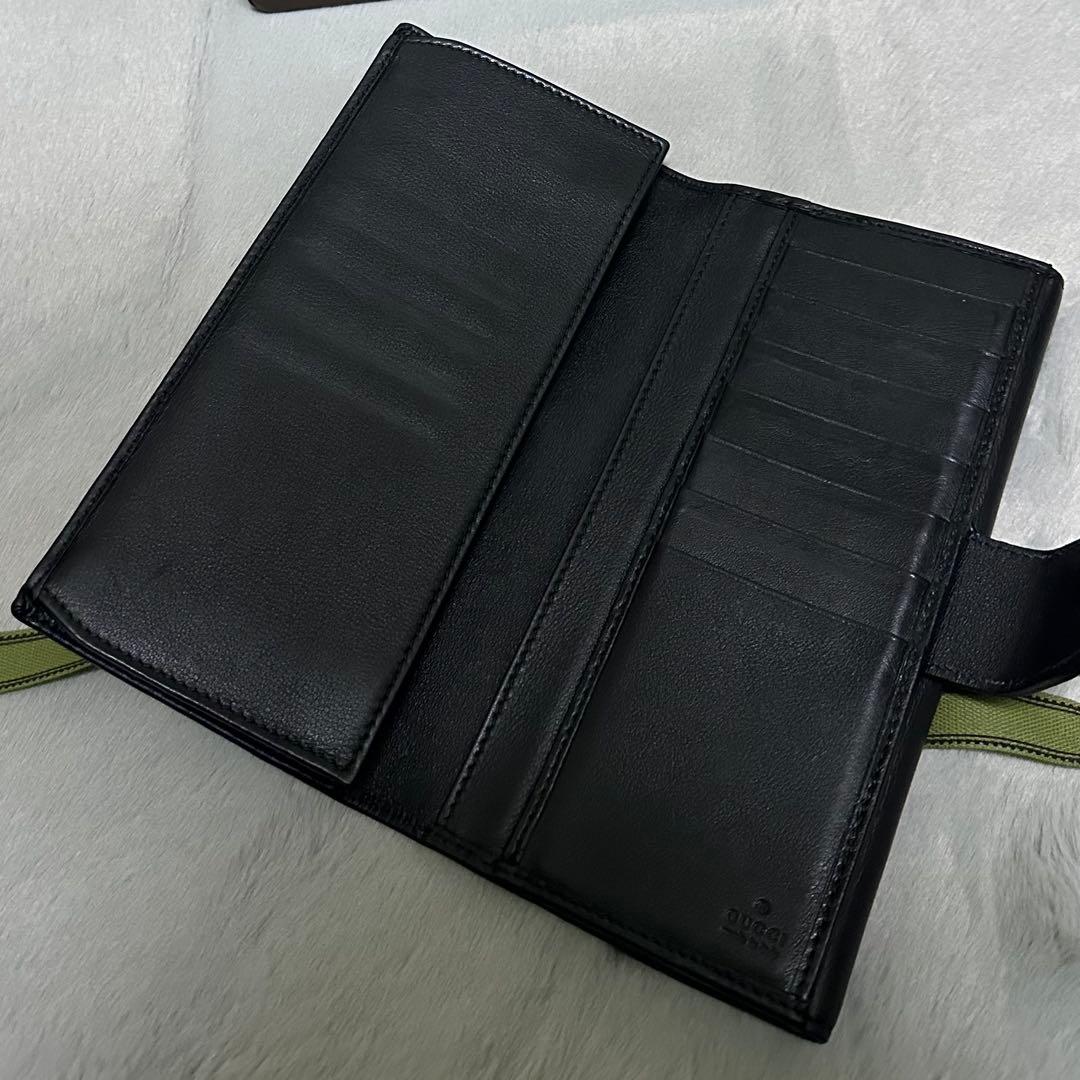 GUCCI グッチ　長財布　キャンバス　ラブリーハート　ブラック　GG