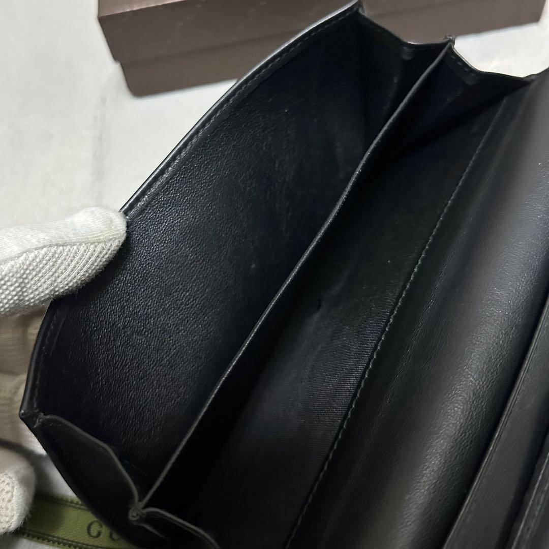 GUCCI グッチ　長財布　キャンバス　ラブリーハート　ブラック　GG