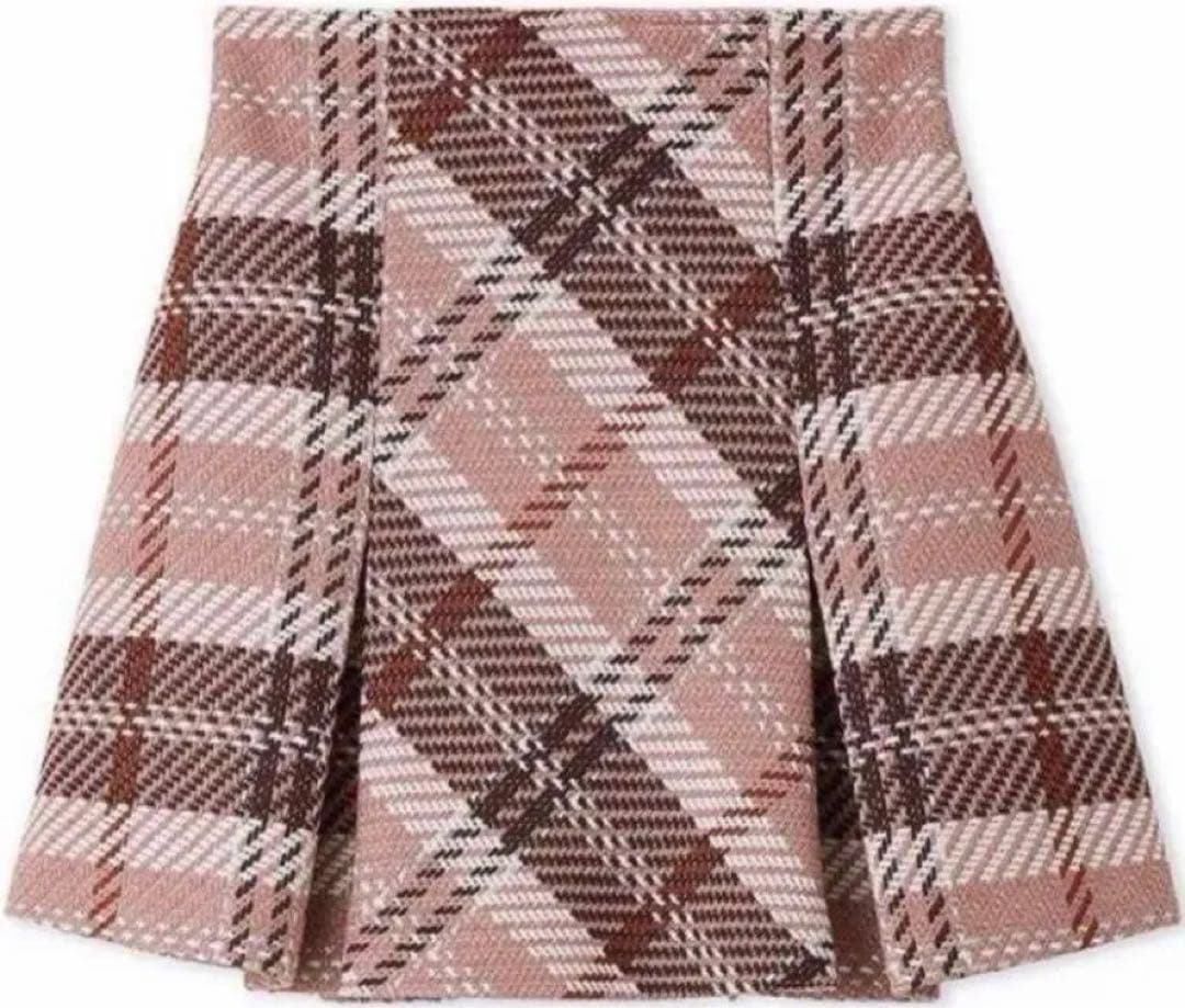 ロービングチェックミニスカート　PNK 0