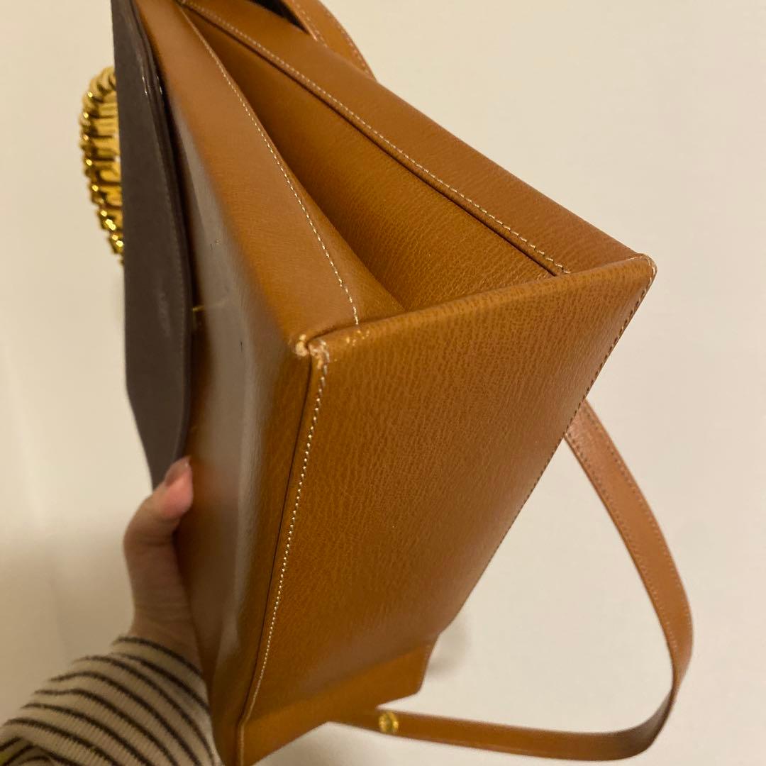 レザーショルダーバッグ ブラウンオレンジ Loewe ベラスケス