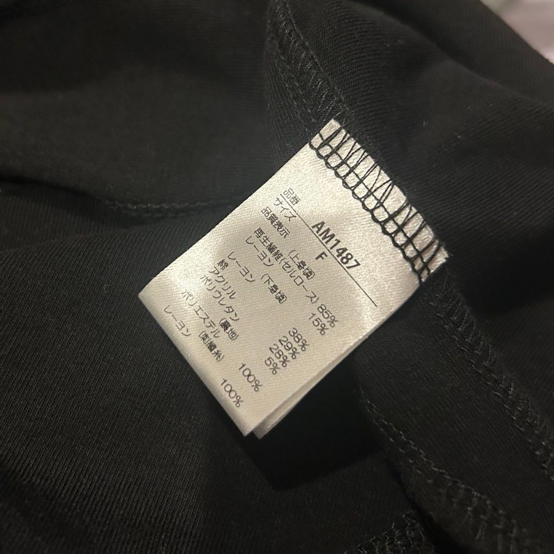 andmary Lona ribbon mini dress ブラック