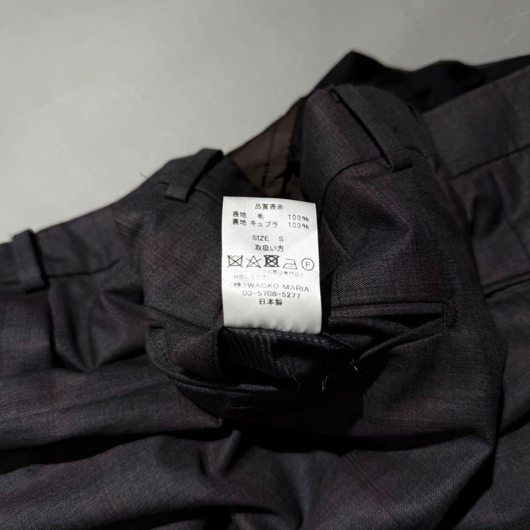 WACKOMARIA DORMEUIL社製 ワンタックウールスラックス S