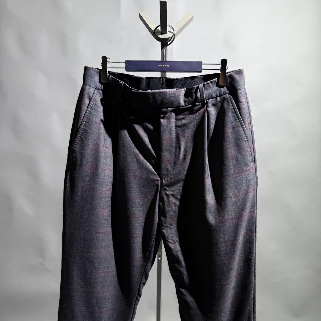 WACKOMARIA DORMEUIL社製 ワンタックウールスラックス S