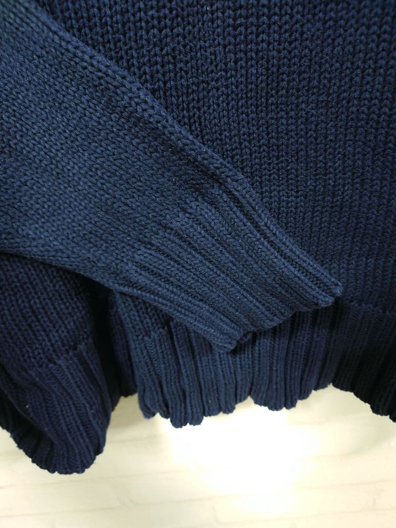 STUSSY ステューシー アメリカ国旗 星条旗コットンニット ネイビー L