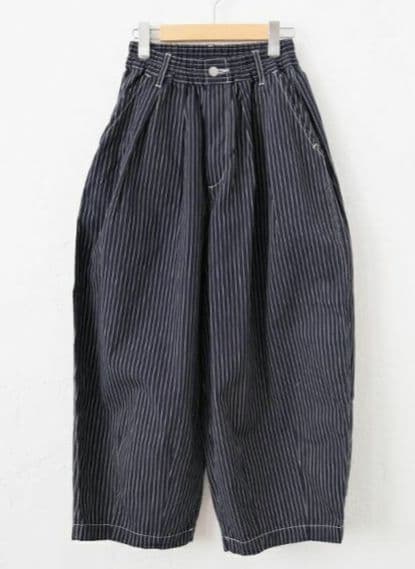 新品　 HARVESTY ハーベスティ ペンシルストライプ サーカスパンツ