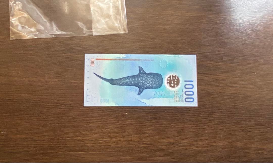 モルディブ紙幣1000ルフィヤ