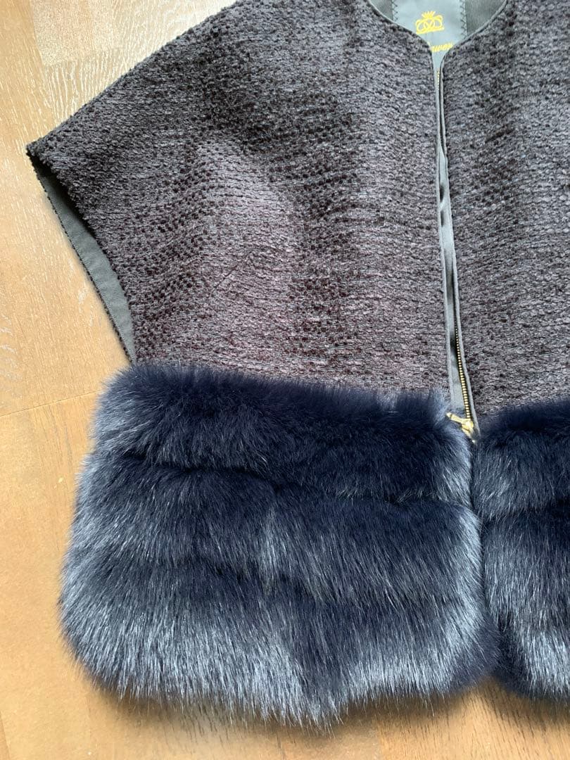 格安　Drawer ファーツイード ジレ'24年HIVER 新品同様