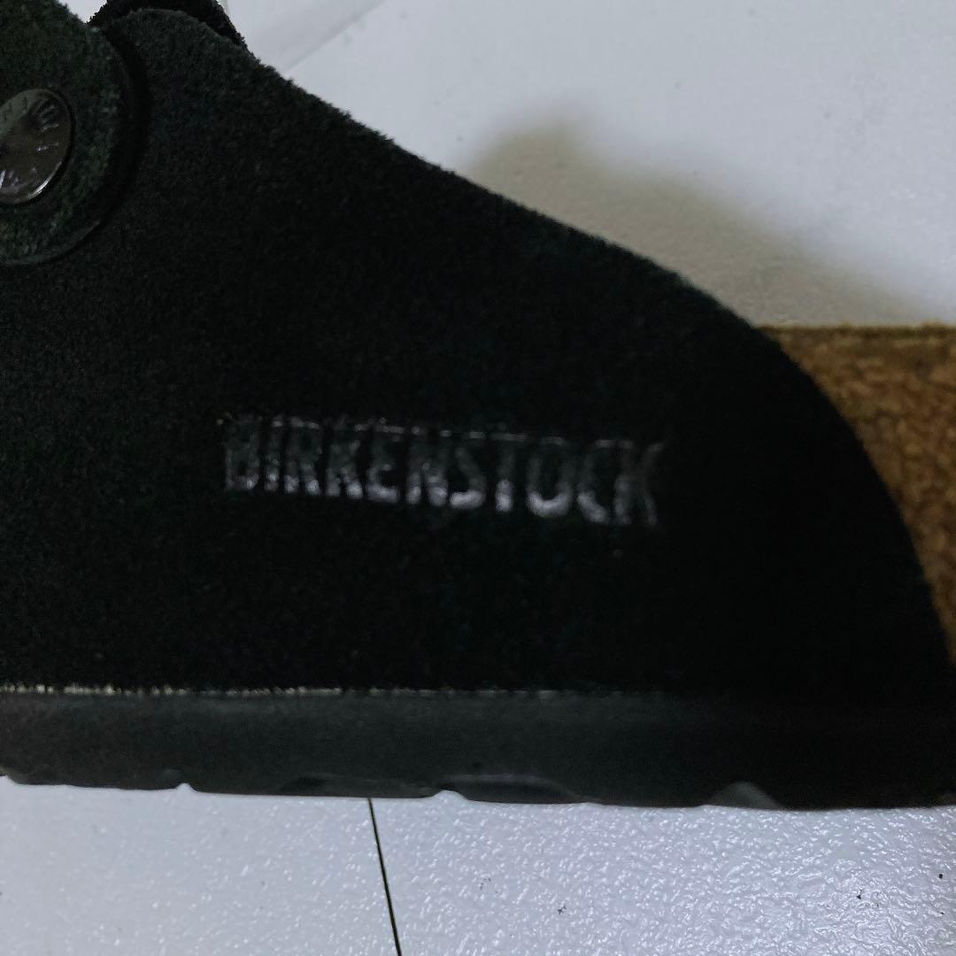 美品 ビルケンシュトック ボストン サボサンダル 26.5 スエード 黒