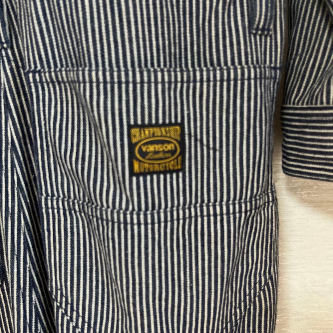 バンソン　オーバーオール　サイズＳ ストライプ