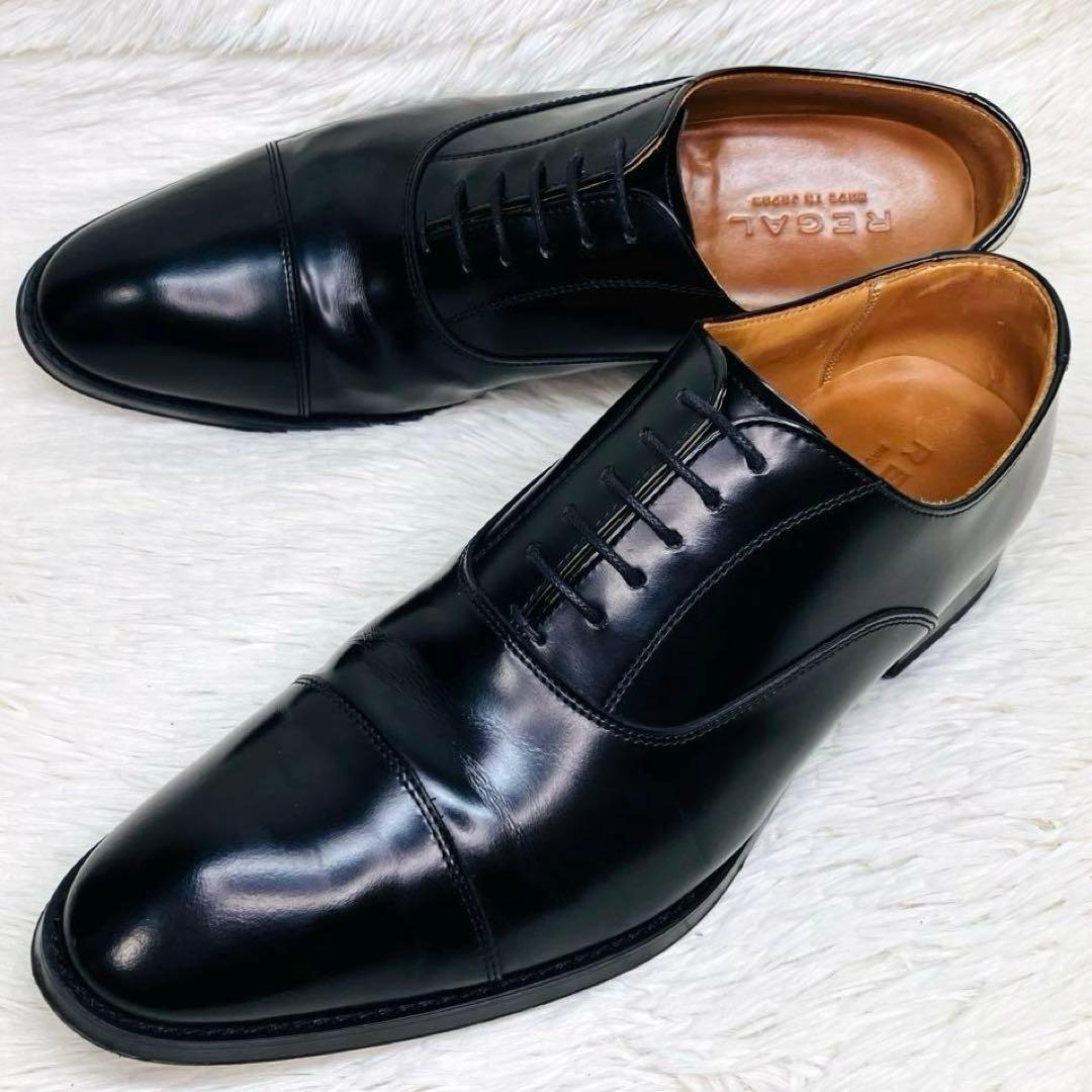 【極美品】REGAL 25㌢811R ストレートチップ ブラック　リーガル