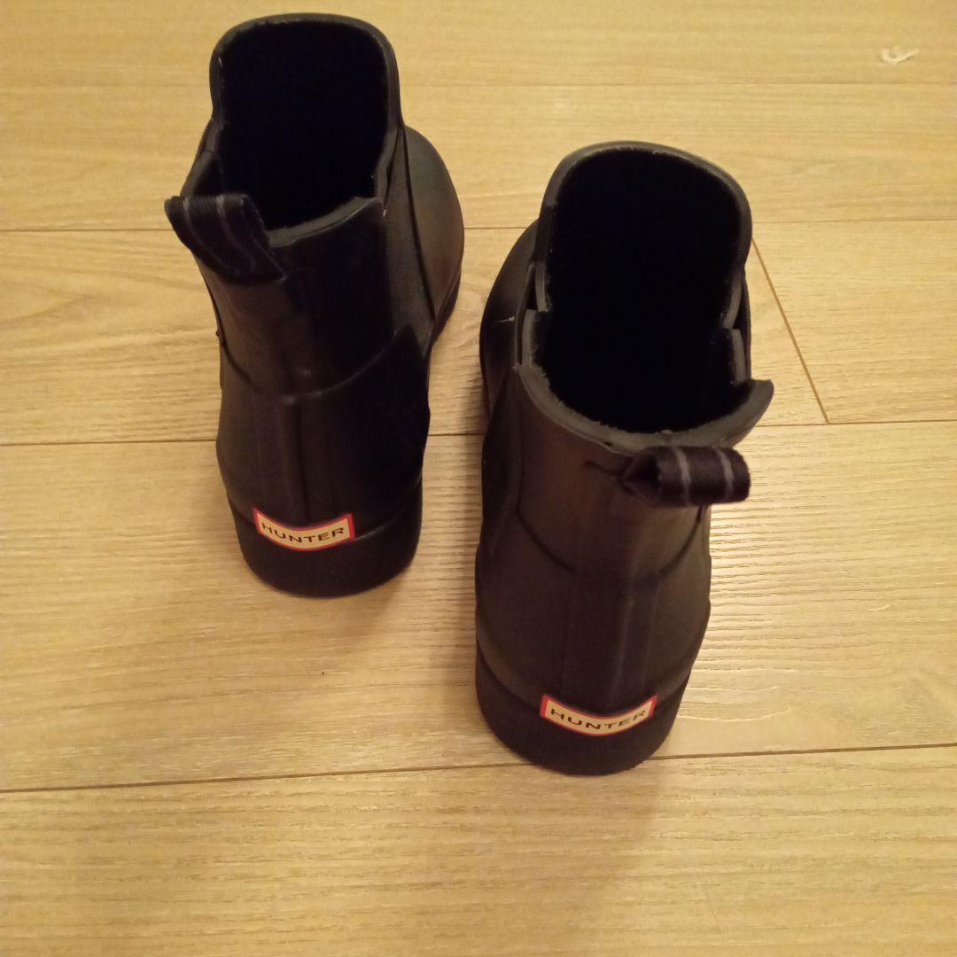 ハンター　チェルシーブーツ黒　UK5 24センチ