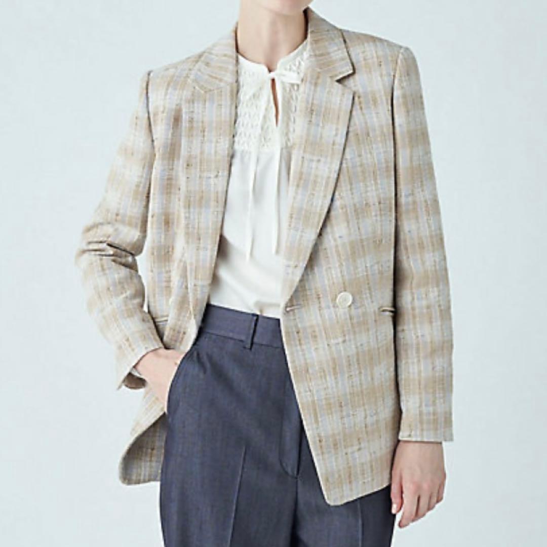 ✨新品タグ付き✨ボールジィ　カラープラッドツイード ダブルブレストジャケット