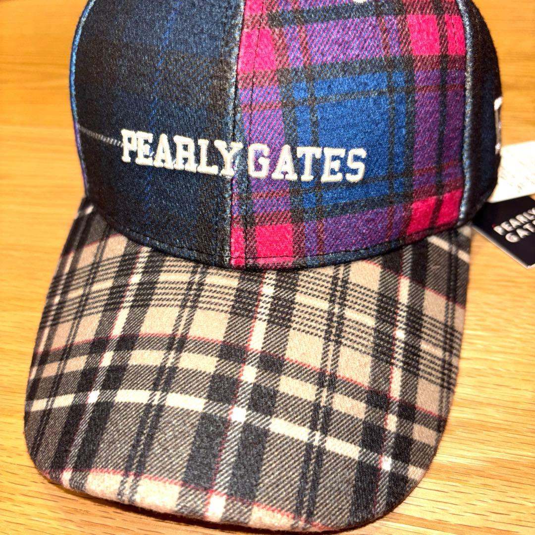 ⭐︎パーリーゲイツキャップ⭐︎新品未使用マルチチェック柄(UNISEX)