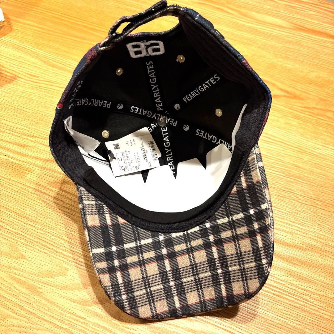 ⭐︎パーリーゲイツキャップ⭐︎新品未使用マルチチェック柄(UNISEX)