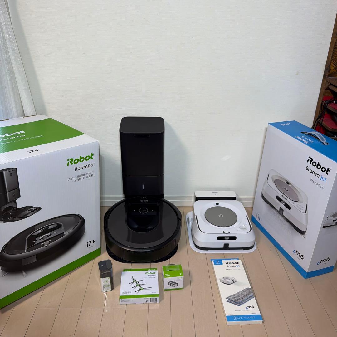 【おまけ付】ルンバi7+とブラーバジェットm6セット　お掃除ロボットと床拭掃除機