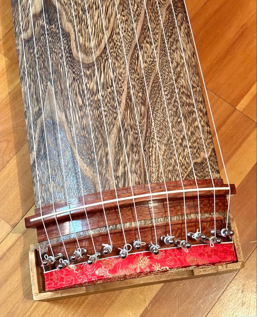 琴(コンパクトサイズ) 13弦 139cm すだれ彫り 琴柱/カバー/ケース