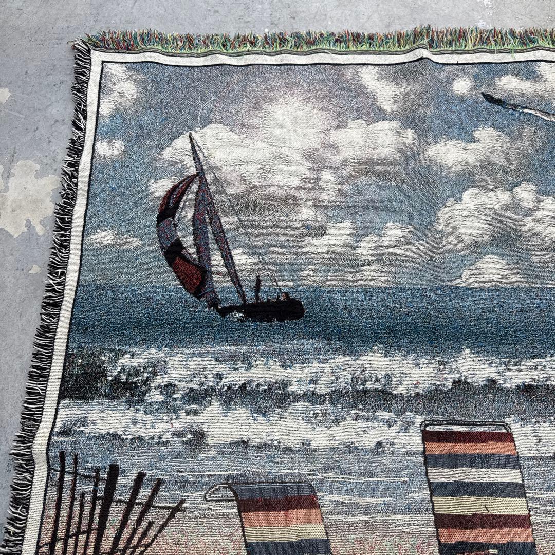 ビーチ　マルチカバー　ソファーカバー　ヴィンテージラグ　160x130