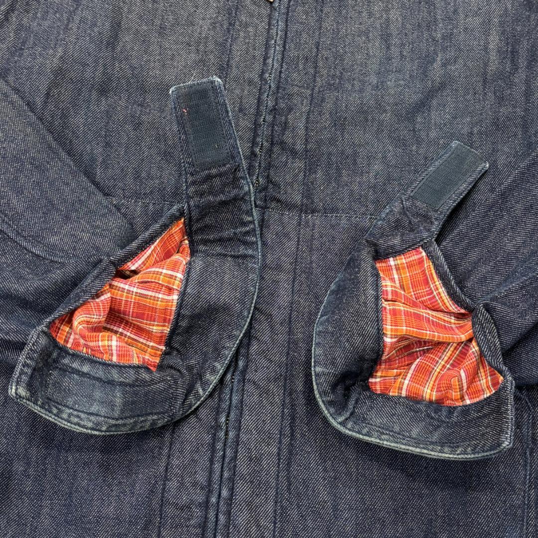 ☆希少☆ カールヘルム　デニムジャケット　L　ニットフード　ロゴ刺繍入り