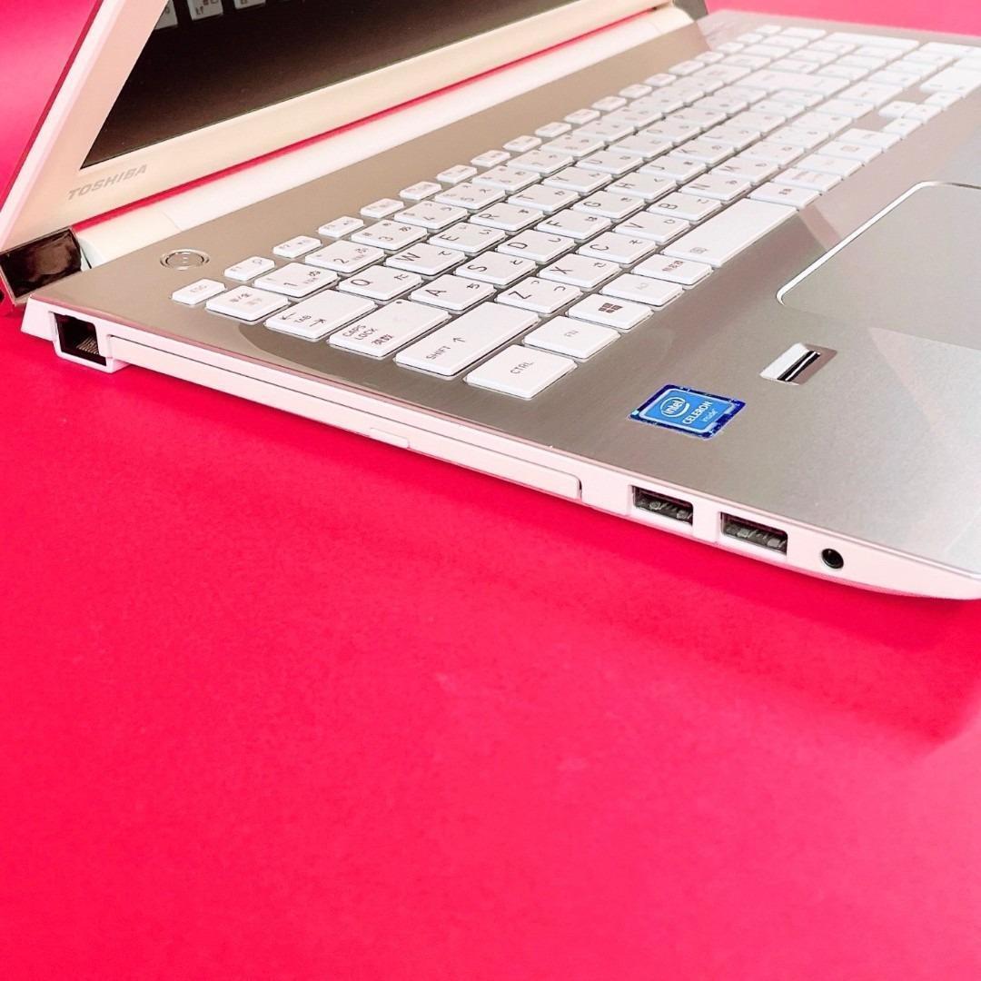 動作良好❣️ブルーレイ✨️おしゃれゴールド薄型ノートパソコン✨️快適SSDカメラ付き