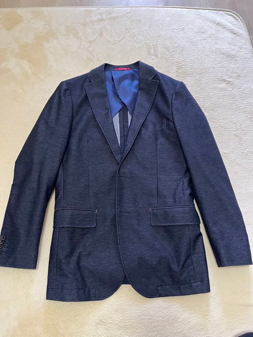 はるやま　EDWIN　スーツ　セットアップ　スリーピース　デニム調