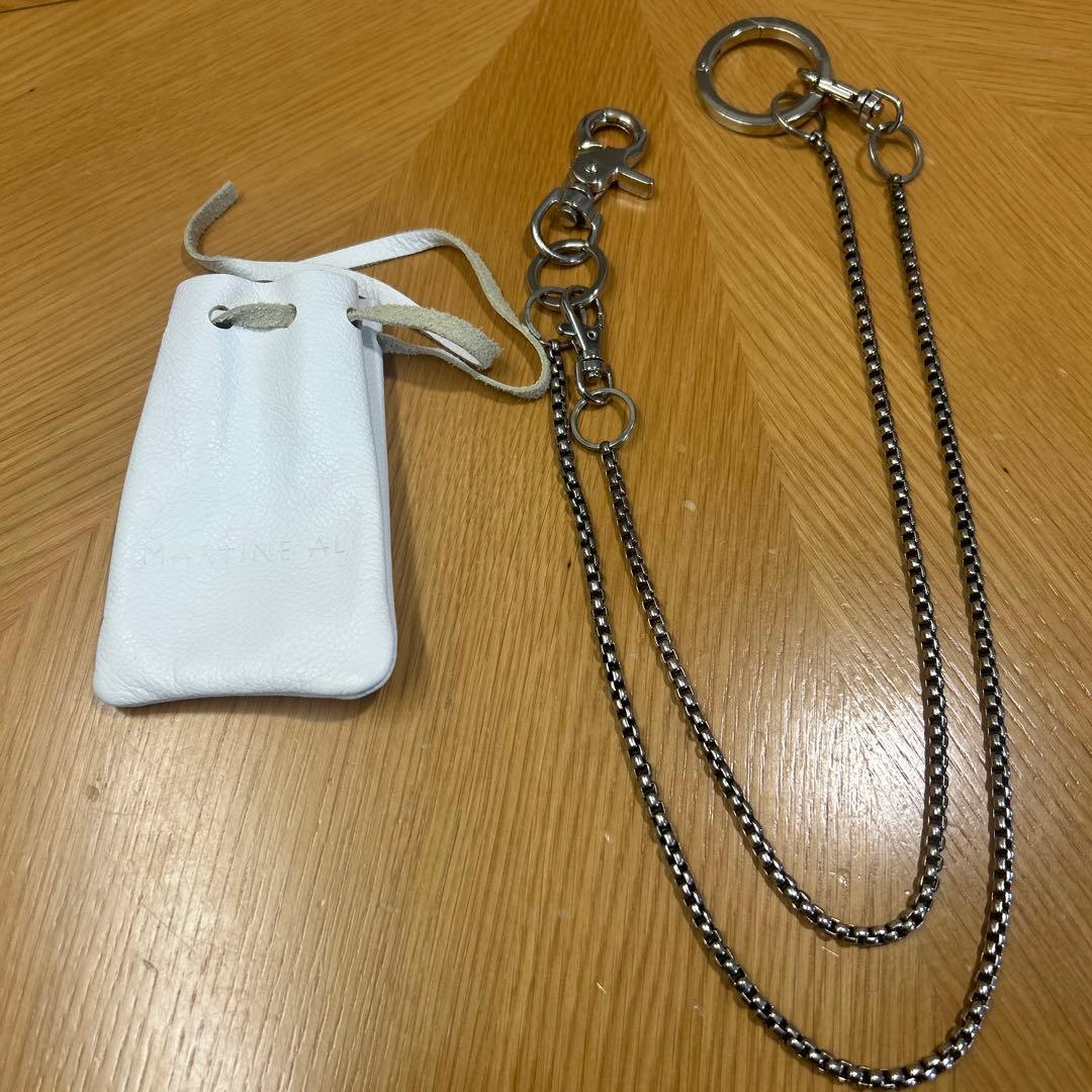 MARTINE ALI ホワイトレザーウォレットチェーン