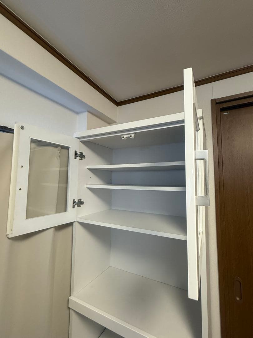 【全国送料込み】12/21迄 レンジボード 食器棚 キッチンボード ホワイト 白