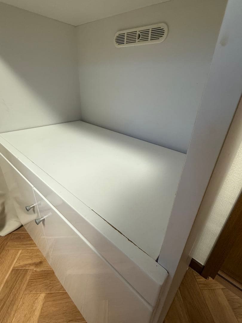 【全国送料込み】12/21迄 レンジボード 食器棚 キッチンボード ホワイト 白