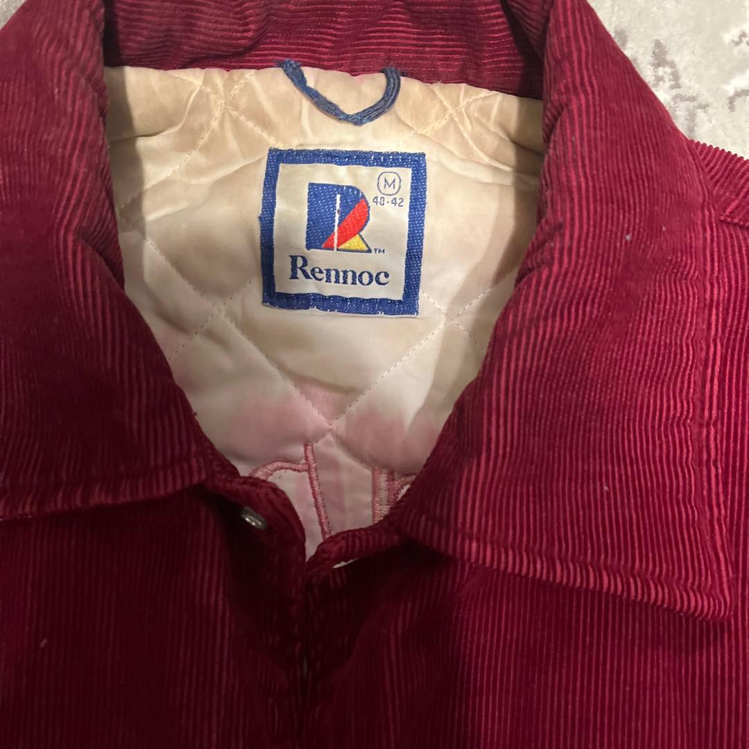 Rennoc USA製 コーデュロイ スタジャン 刺繍 80s 90s