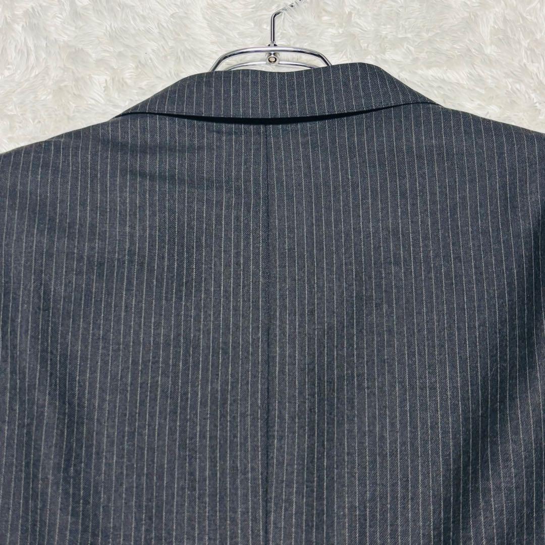 美品 ブルックス ブラザーズ 高級 スーツ ダークグレー ストライプ L相当