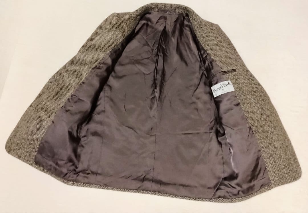 ☆マーガレットハウエル■ツイード■テーラードジャケット■L相当■ブラウン系☆