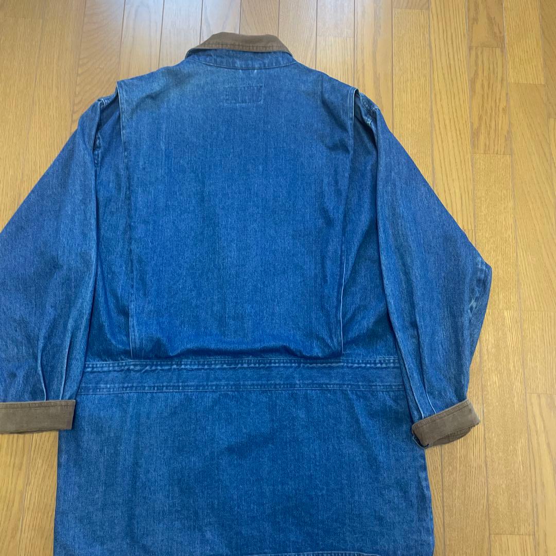 80's Eddie Bauerハンティングジャケットカバーオール黒タグUS古着