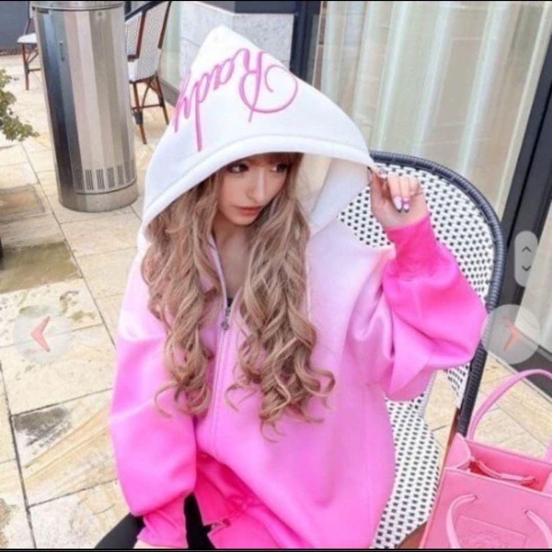 希少◆完売カラー/Rady グラデーションパーカー ピンク【 M 】美品フーディ